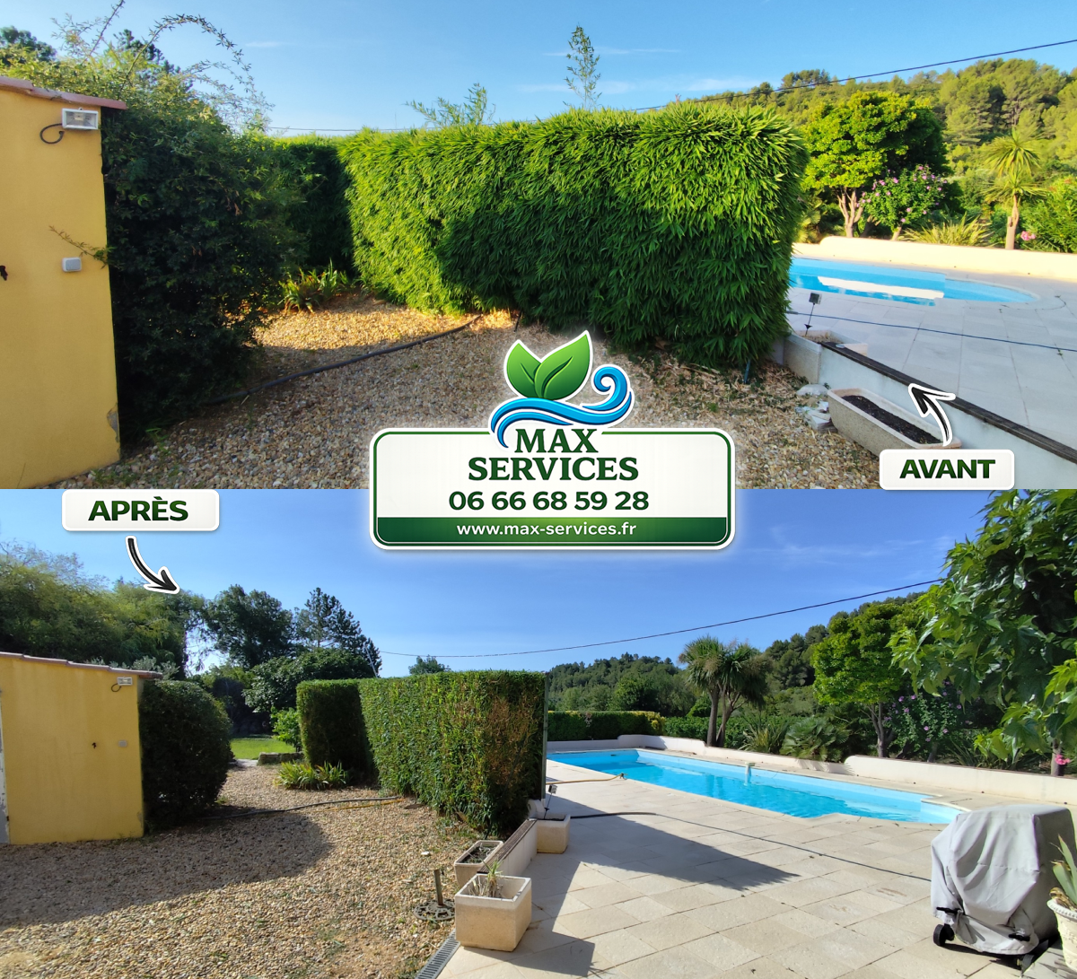 Taille haie de Bambous · Entretien espace vert · à Cazouls-lès-Béziers (34370) par Max Services